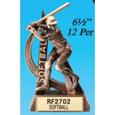 Resin Trophies - #Softball 6.5" or 8" Resin Award